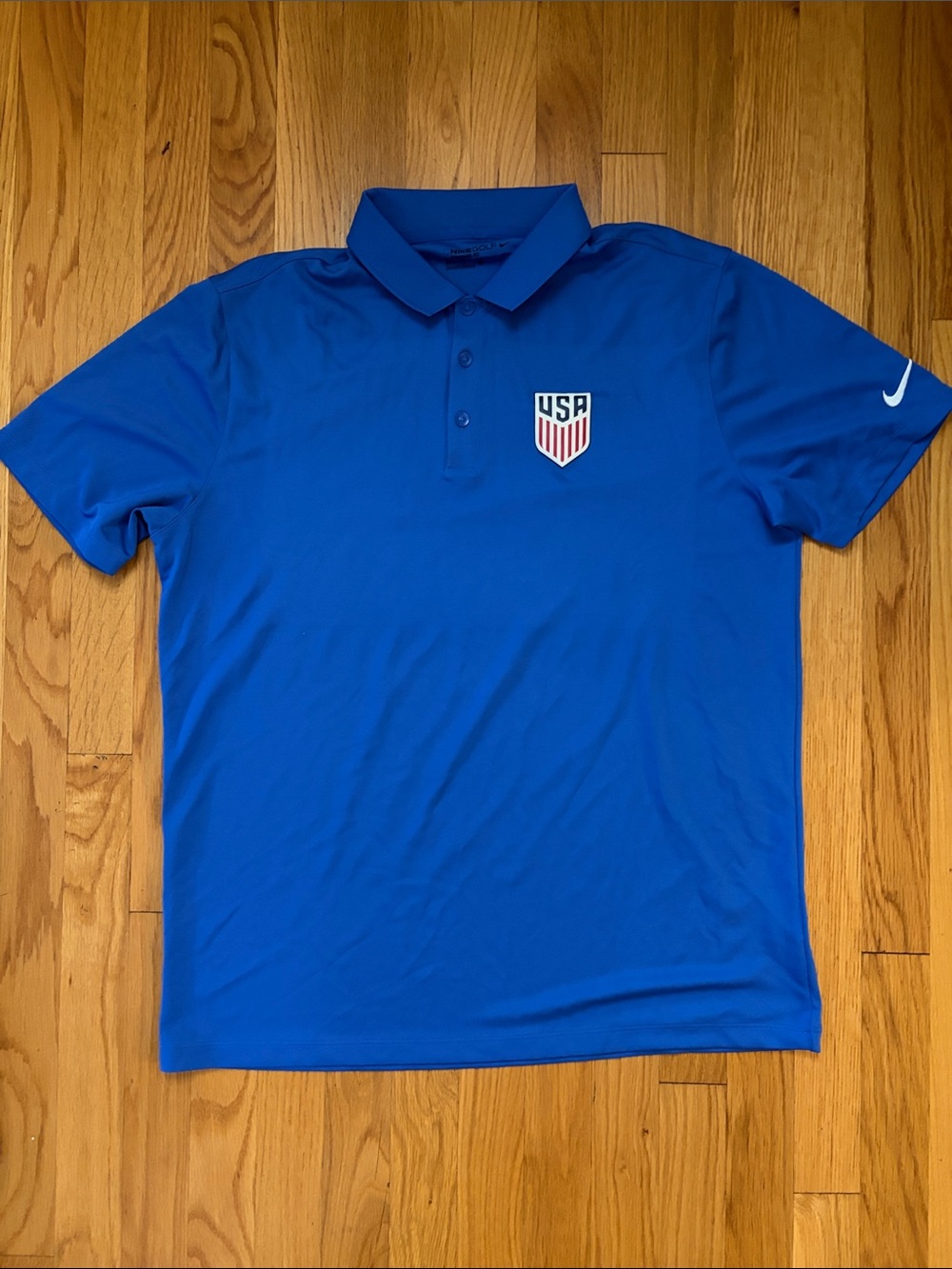 Nike Men’s USA Soccer Blue Dri-Fit Golf Polo - Large